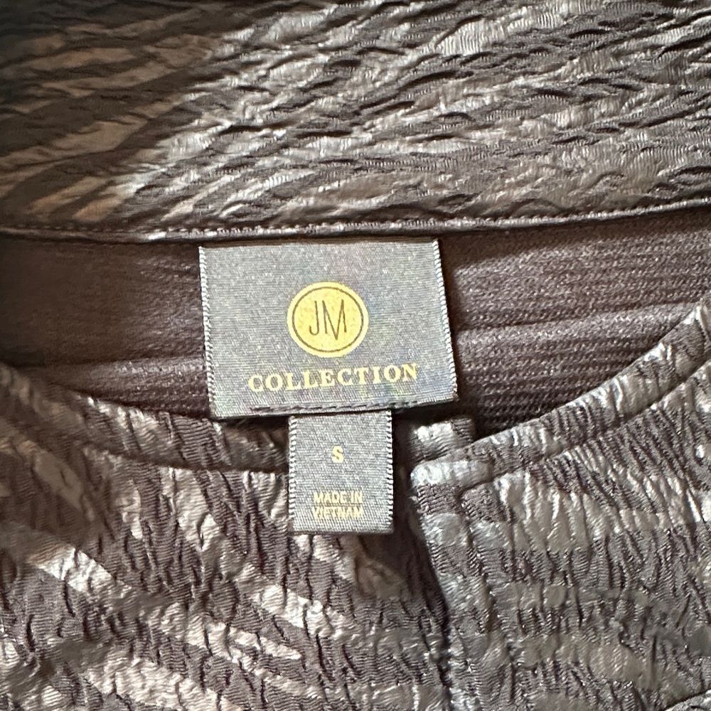 JM Collection Textured Gray Jacket - Picture 2 of 3
